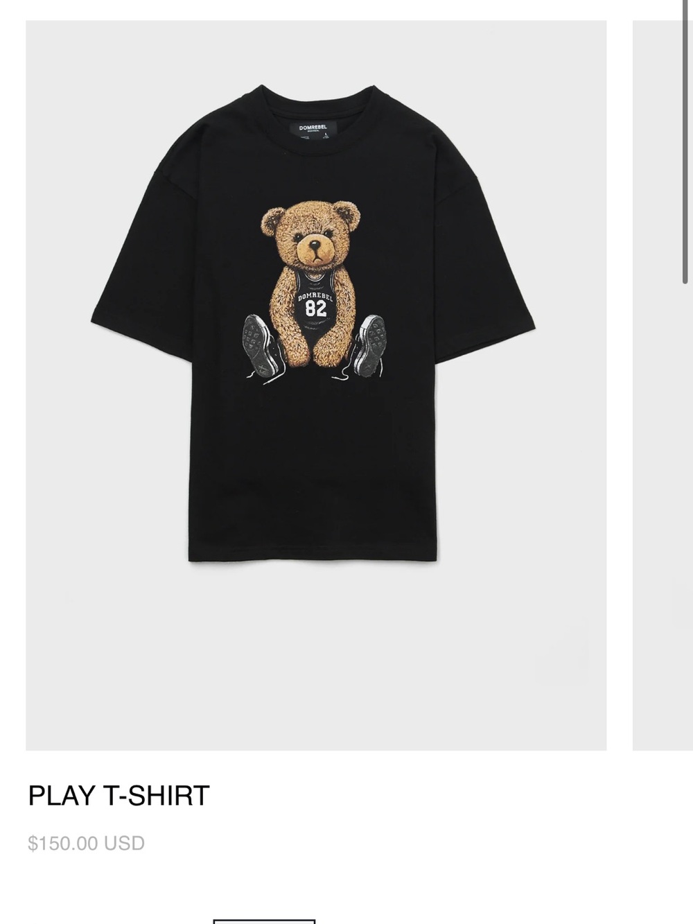 Play Teddy Graphic Tee - Black by